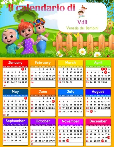 Calendario di VeneziadeiBambini